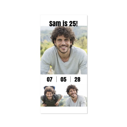 Enkle Fotokort Pano Portræt 9,3 x 19,6 cm