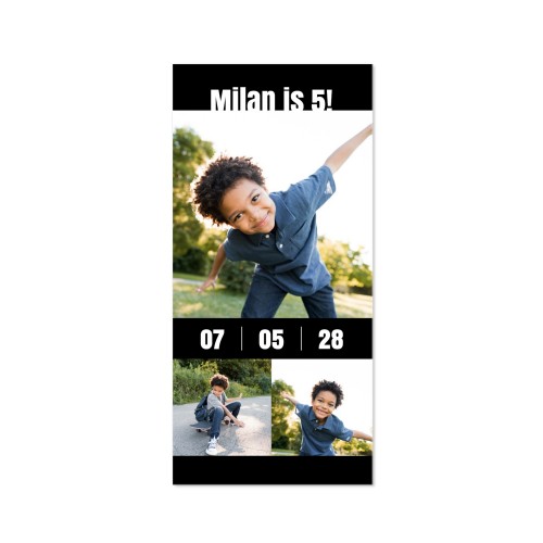 Enkle Fotokort Pano Stående 9,3 x 19,6 cm