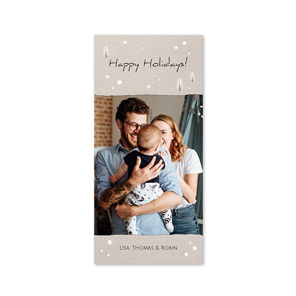 Single Card Panoramic Portrait 9,3 x 19,6 cm