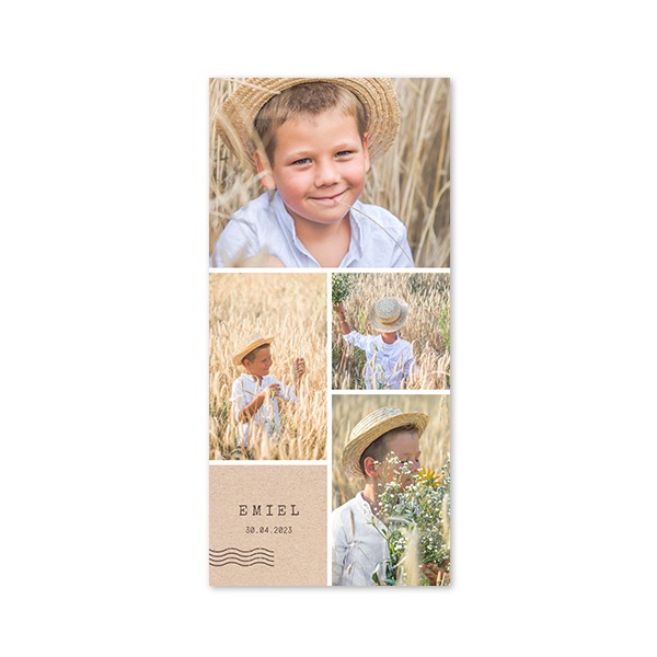 Single Card Panoramic Portrait 9,3 x 19,6 cm
