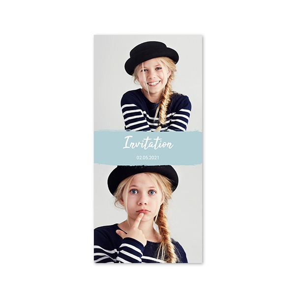 Faire-part 1 volet Pano portrait 9,3 x 19,6 cm