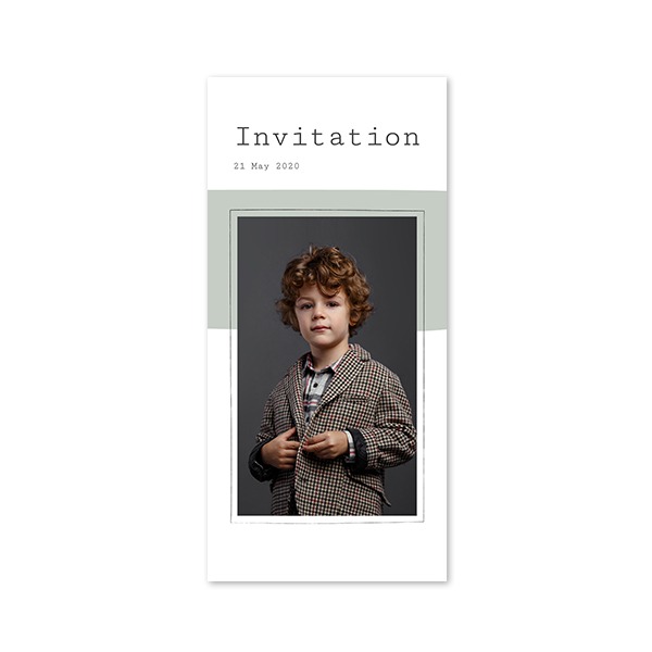 Faire-part 1 volet Pano portrait 9,3 x 19,6 cm