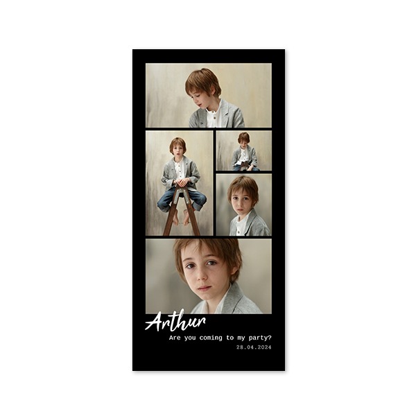 Single Card Panoramic Portrait 9,3 x 19,6 cm