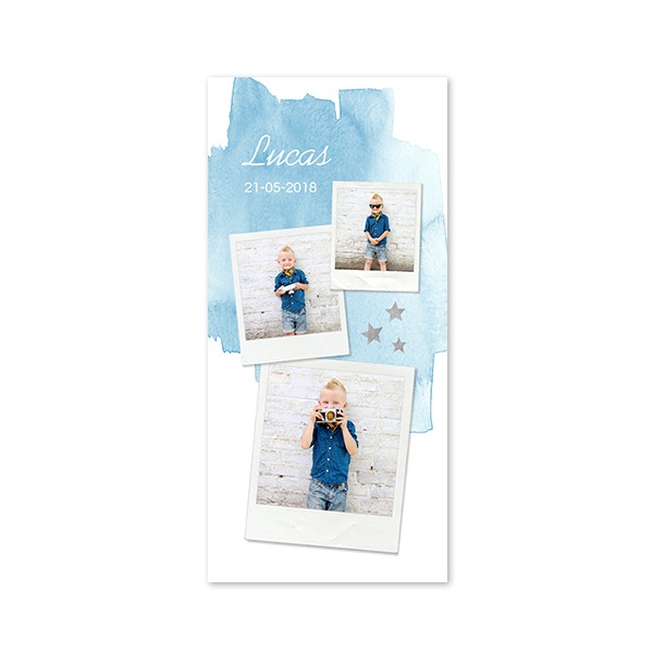 Faire-part 1 volet Pano portrait 9,3 x 19,6 cm