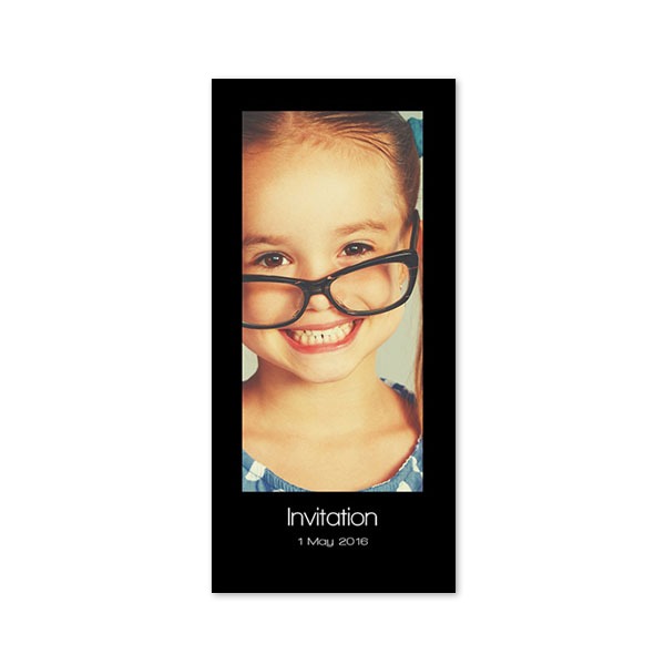 Faire-part 1 volet Pano portrait 9,3 x 19,6 cm