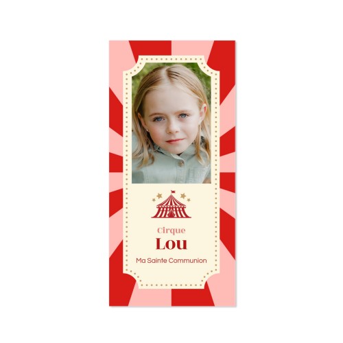 Faire-part 1 volet Pano portrait 9,3 x 19,6 cm