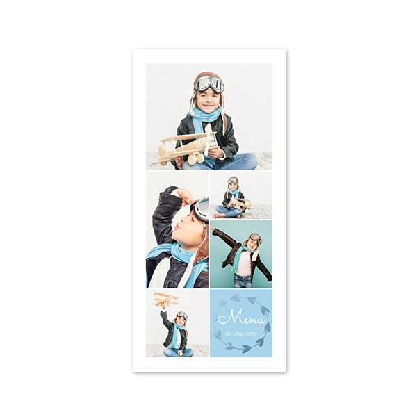 Enkle Fotokort Pano Portræt 9,3 x 19,6 cm