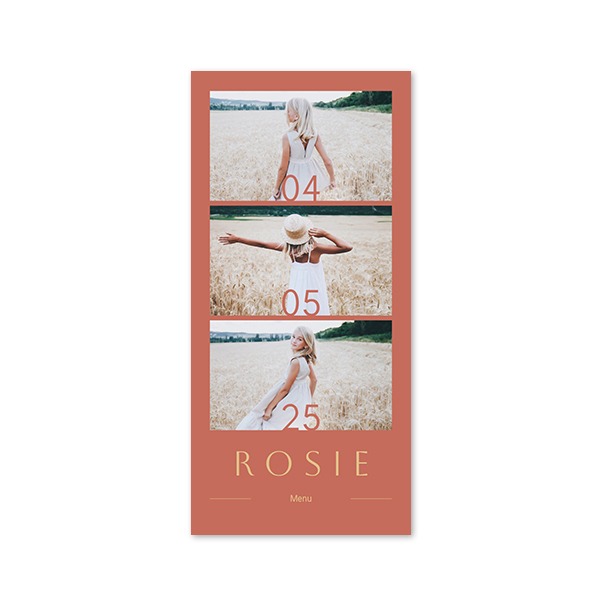 Faire-part 1 volet Pano portrait 9,3 x 19,6 cm