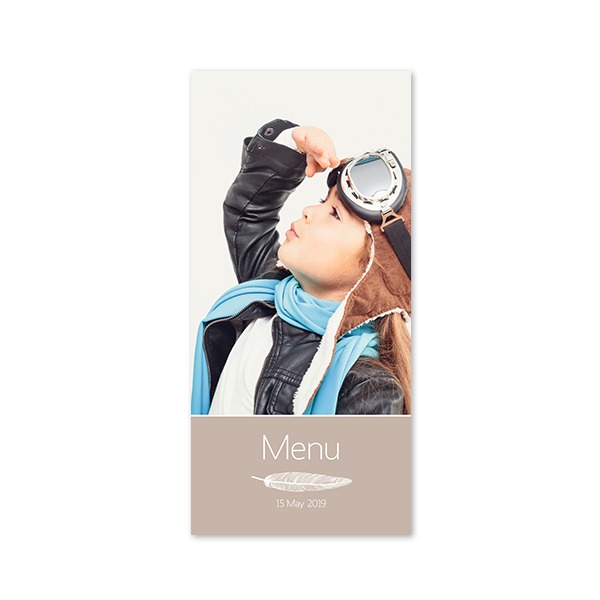 Faire-part 1 volet Pano portrait 9,3 x 19,6 cm