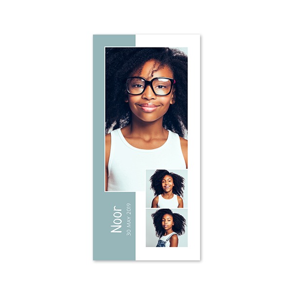 Enkle Fotokort Pano Portræt 9,3 x 19,6 cm