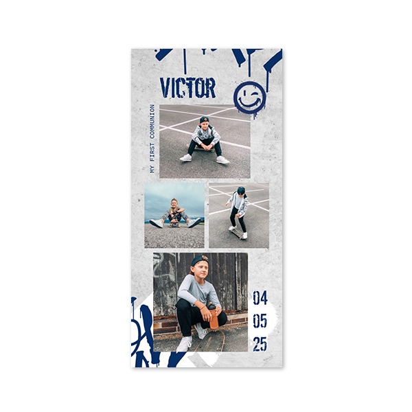 Faire-part 1 volet Pano portrait 9,3 x 19,6 cm