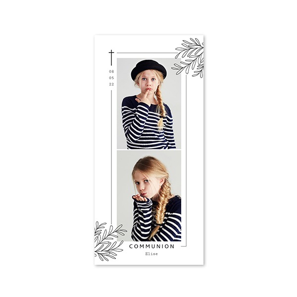 Faire-part 1 volet Pano portrait 9,3 x 19,6 cm