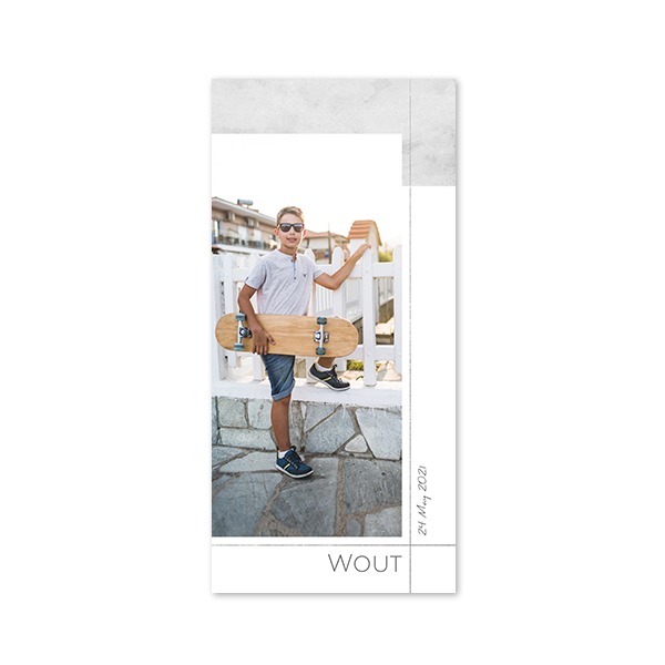 Single Card Panoramic Portrait 9,3 x 19,6 cm