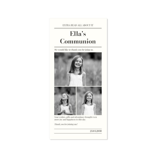 Single Card Panoramic Portrait 9,3 x 19,6 cm