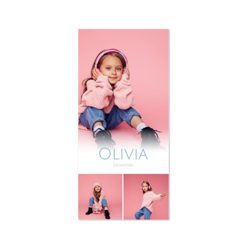 Grusskarte Panorama Hochformat 9,3 x 19,6 cm