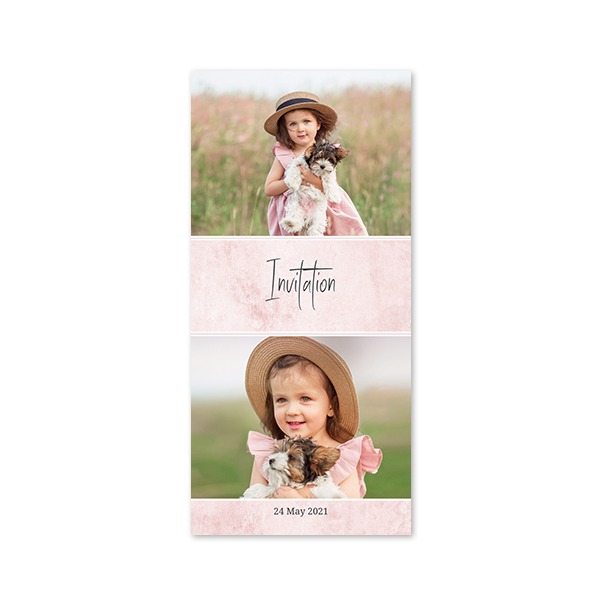 Faire-part 1 volet Pano portrait 9,3 x 19,6 cm Faire-part 1 volet Pano portrait 9,3 x 19,6 cm