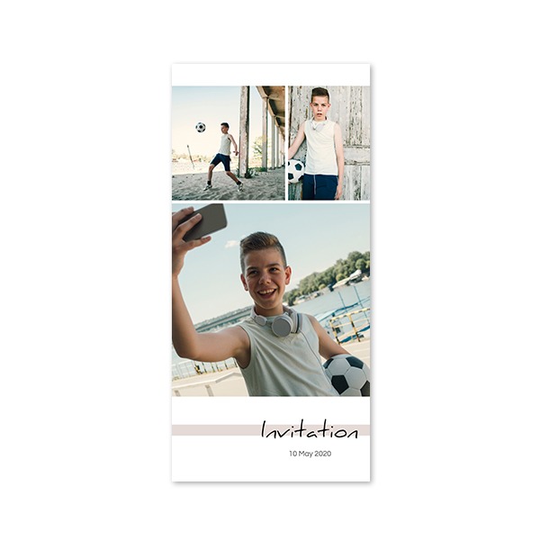 Faire-part 1 volet Pano portrait 9,3 x 19,6 cm