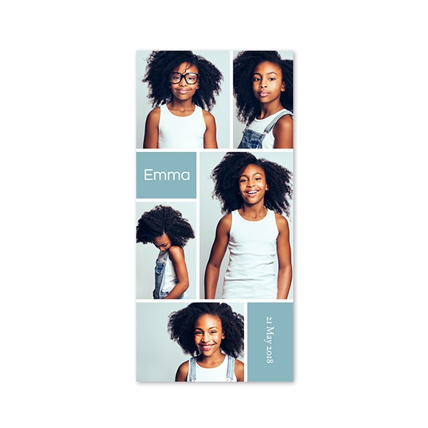 Single Card Panoramic Portrait 9,3 x 19,6 cm