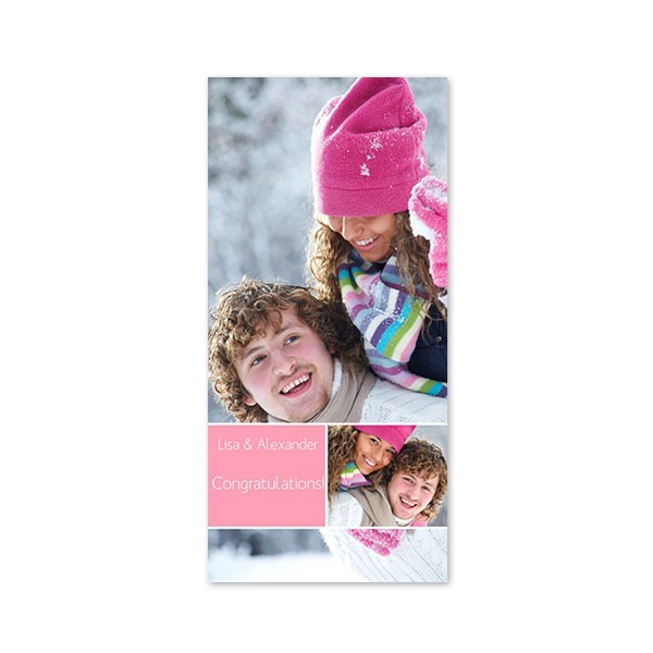 Enkle Fotokort Pano Portræt 9,3 x 19,6 cm