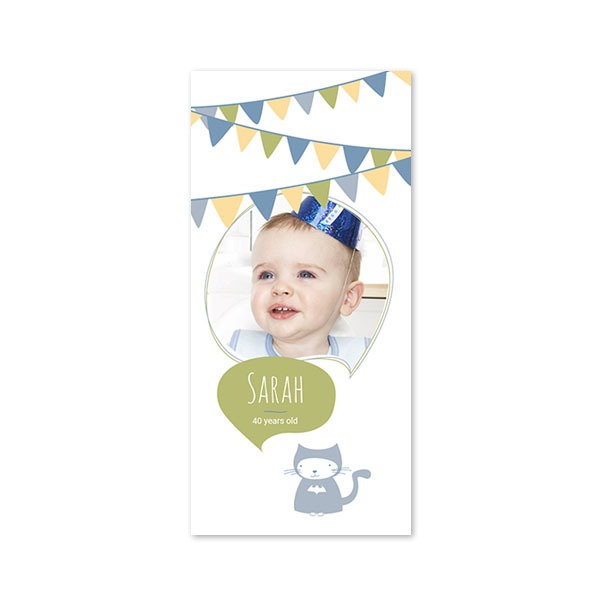 Faire-part 1 volet Pano portrait 9,3 x 19,6 cm