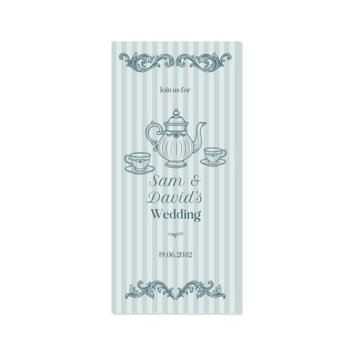 Faire-part 1 volet Pano portrait 9,3 x 19,6 cm