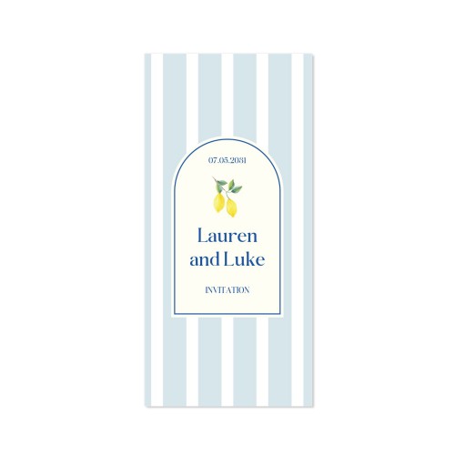 Dolce Vita Lemon Stripes Invitation