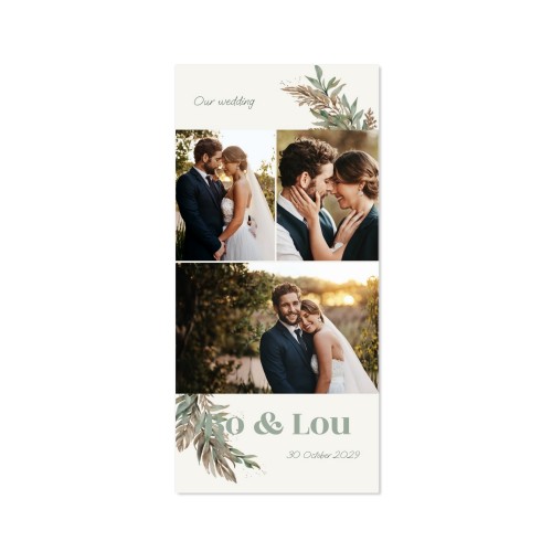 Enkle Fotokort Pano Portræt 9,3 x 19,6 cm