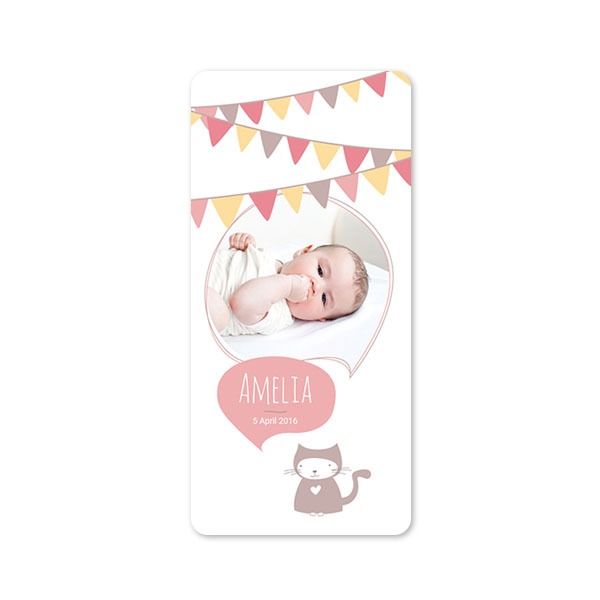 Fotokaart pano staand met ronde hoeken 9,3 x 19,6 cm