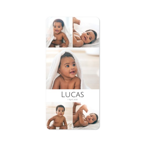 Fotokaart pano staand met ronde hoeken 9,3 x 19,6 cm