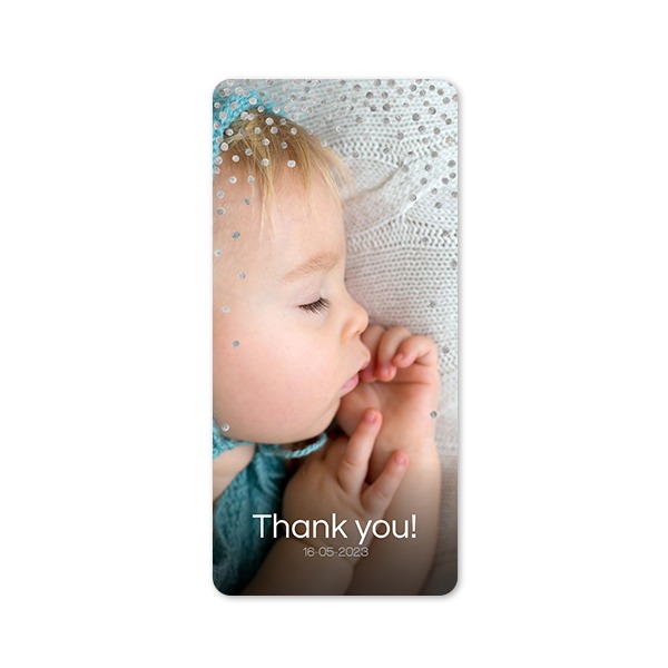 Single Card Panoramic Portrait rounded corners 9,3 x 19,6 cm