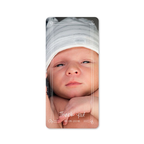 Single Card Panoramic Portrait rounded corners 9,3 x 19,6 cm