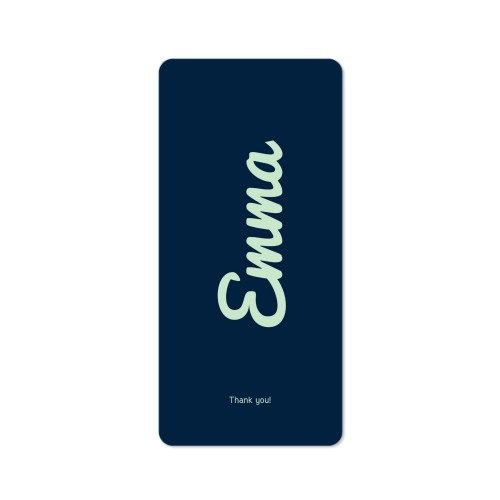 Faire-part 1 volet Pano portrait coins arrondis 9,3 x 19,6 cm