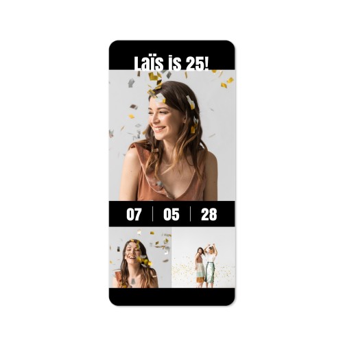 Single Card Panoramic Portrait rounded corners 9,3 x 19,6 cm