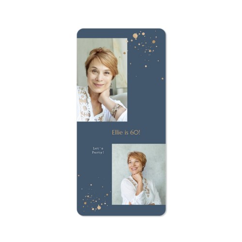 Faire-part 1 volet Pano portrait coins arrondis 9,3 x 19,6 cm