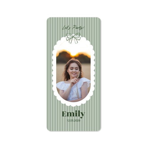Single Card Panoramic Portrait rounded corners 9,3 x 19,6 cm