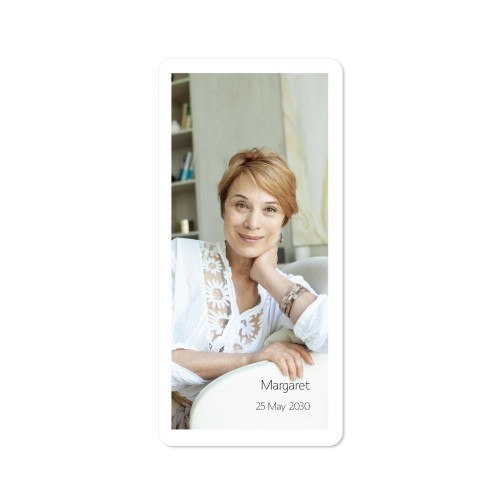 Single Card Panoramic Portrait rounded corners 9,3 x 19,6 cm