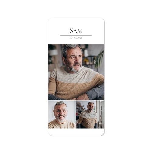 Enkla Fotokort Pano stående rundade hörn 9,3 x 19,6 cm