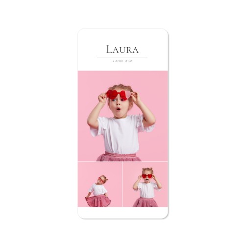 Enkla Fotokort Pano stående rundade hörn 9,3 x 19,6 cm