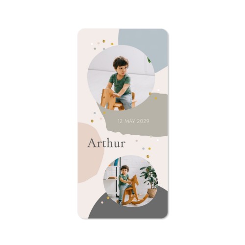 Grusskarte Panorama hochformat mit abgerundeten Ecken 9,3 x 19,6 cm