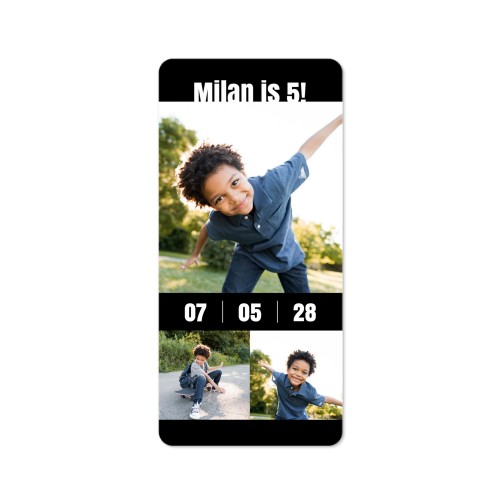 Enkle Fotokort Pano stående runde hjørner 9,3 x 19,6 cm