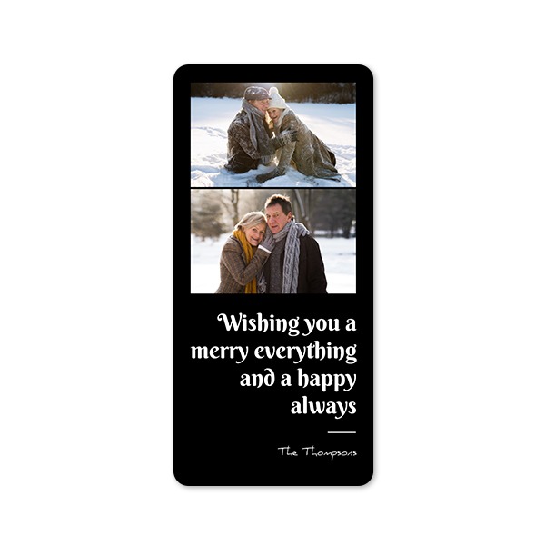 Single Card Panoramic Portrait rounded corners 9,3 x 19,6 cm