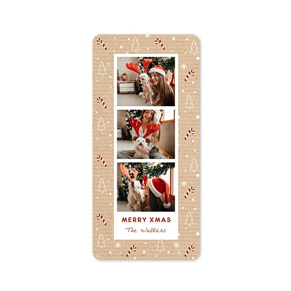 Single Card Panoramic Portrait rounded corners 9,3 x 19,6 cm