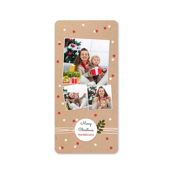 Fotokaart pano staand met ronde hoeken 9,3 x 19,6 cm