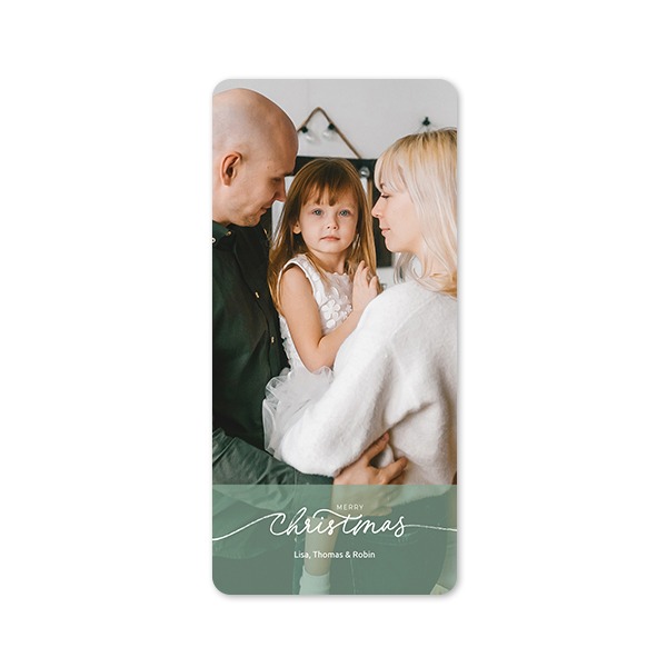Single Card Panoramic Portrait rounded corners 9,3 x 19,6 cm