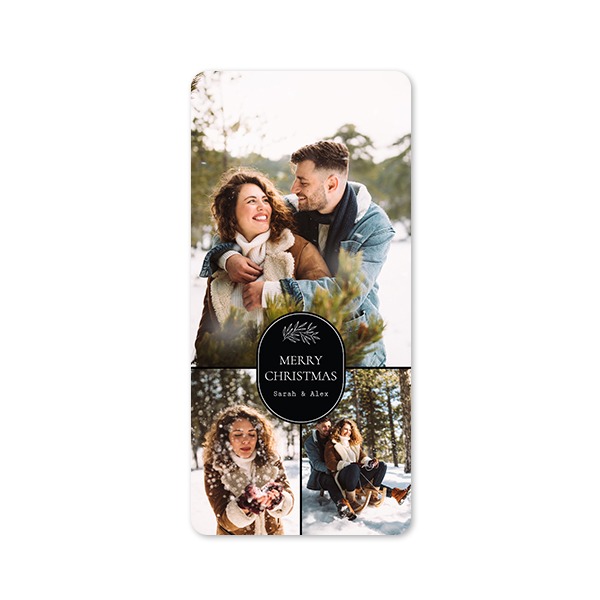 Enkle Fotokort Pano stående runde hjørner 9,3 x 19,6 cm