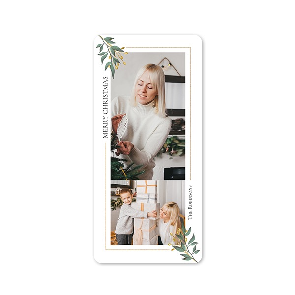 Enkla Fotokort Pano stående rundade hörn 9,3 x 19,6 cm