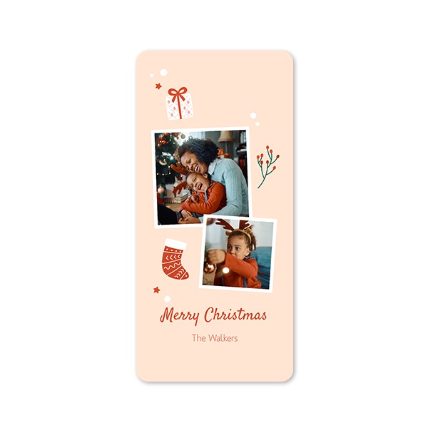 Single Card Panoramic Portrait rounded corners 9,3 x 19,6 cm
