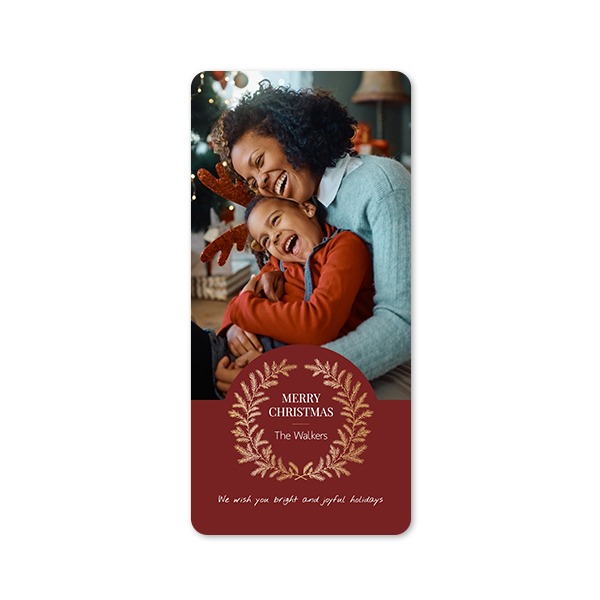 Single Card Panoramic Portrait rounded corners 9,3 x 19,6 cm