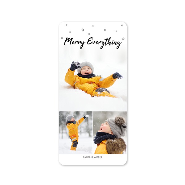 Single Card Panoramic Portrait rounded corners 9,3 x 19,6 cm