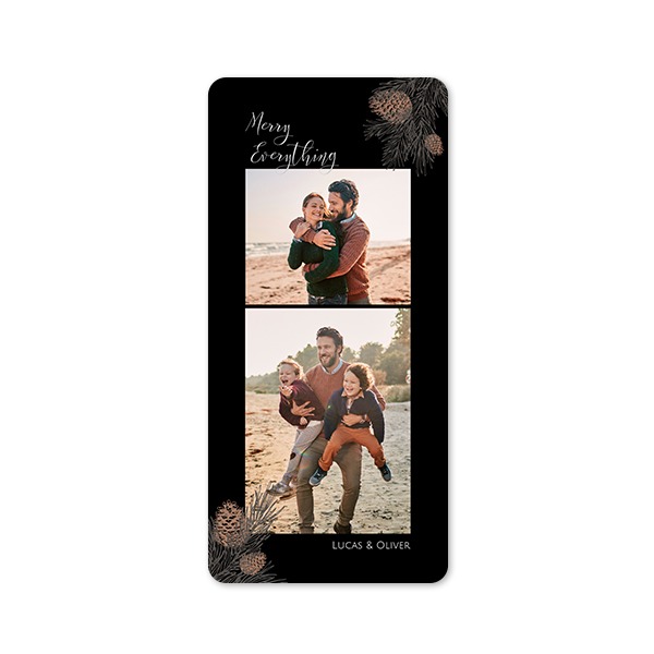 Single Card Panoramic Portrait rounded corners 9,3 x 19,6 cm